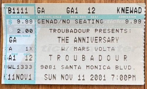 The mars volta 2001 - volta, 11/11/2001